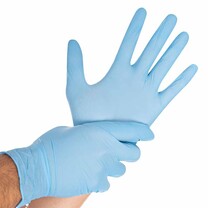 Einmal-Handschuhe Nitril Größe L puderfrei blau Einmal-Handschuhe Nitril Größe L puderfrei blau