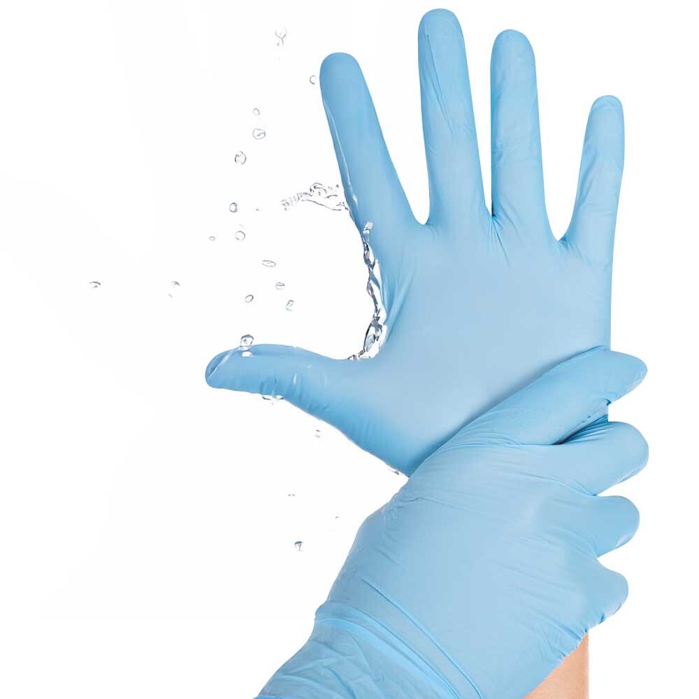Einmal-Handschuhe Nitril Größe L puderfrei blau Einmal-Handschuhe Nitril Größe L puderfrei blau