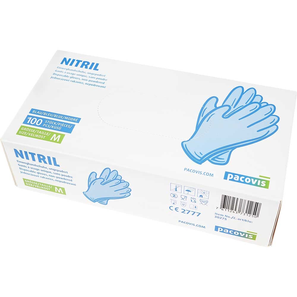 Einmal-Handschuhe Nitril Größe M puderfrei blau Einmal-Handschuhe Nitril Größe M puderfrei blau