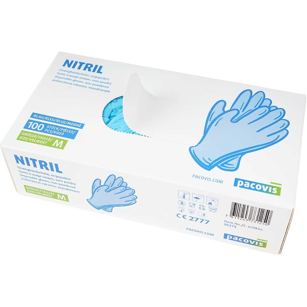 Einmal-Handschuhe Nitril Größe M puderfrei blau Einmal-Handschuhe Nitril Größe M puderfrei blau