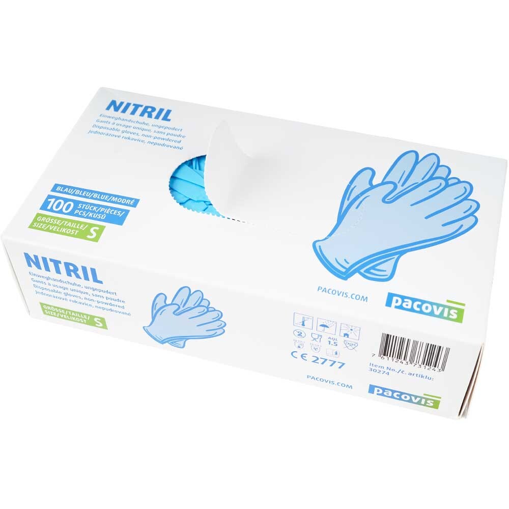 Einmal-Handschuhe Nitril Größe S puderfrei blau Einmal-Handschuhe Nitril Größe S puderfrei blau