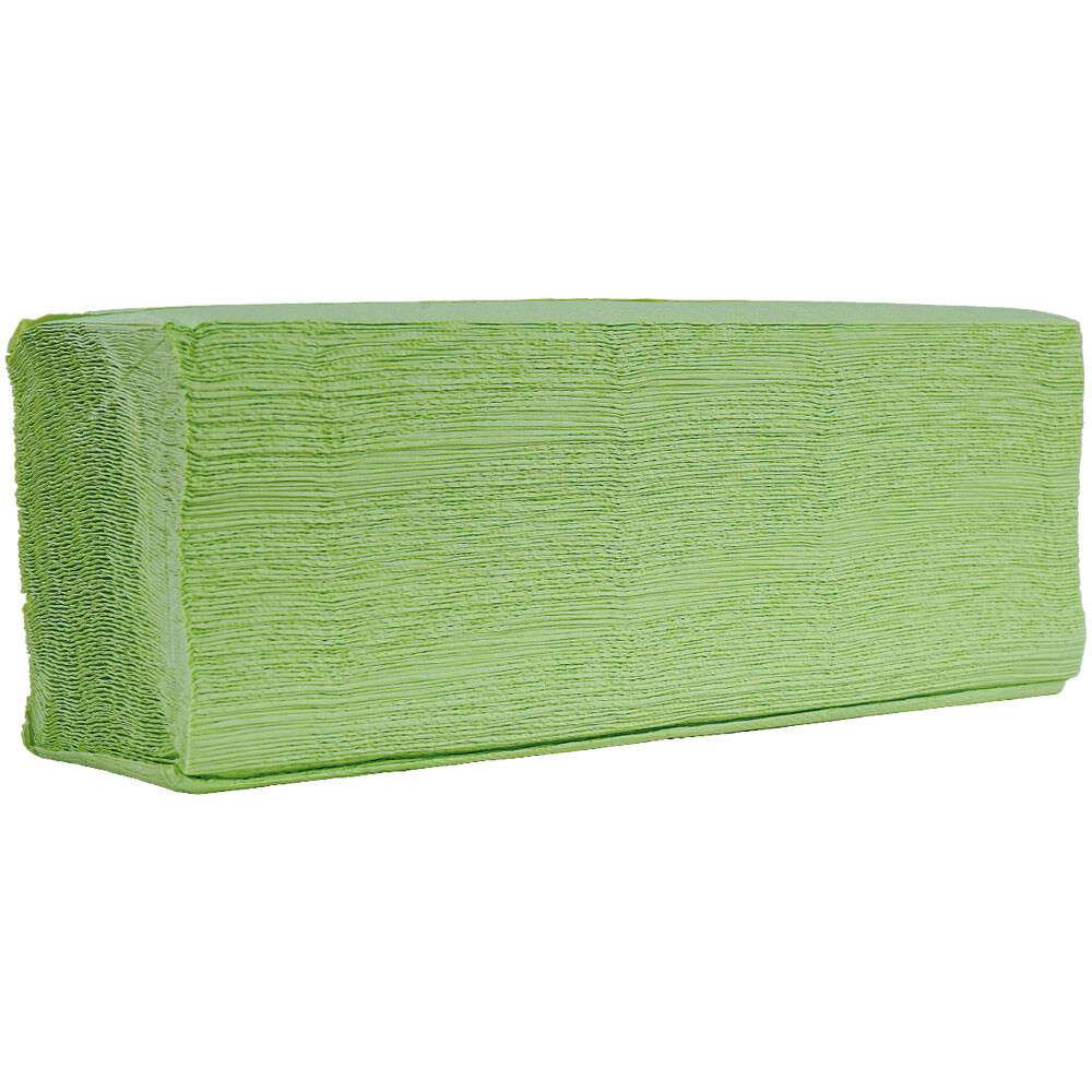Einmalhandtücher V-Falzung 2-lagig grün 24 x 20.5 cm Einmalhandtücher V-Falzung 2-lagig grün 24 x 20.5 cm