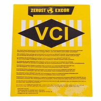 EXCOR Etiketten gelb mit schwarzem "VCI"-Druck EXCOR Etiketten gelb mit schwarzem "VCI"-Druck