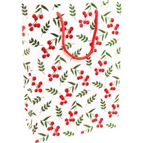 Exklusiv Geschenk-Tragetaschen Beeren beflockt groß Exklusiv Geschenk-Tragetaschen Beeren beflockt groß