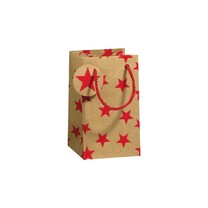 Exklusiv Geschenk-Tragetaschen Sterne beflockt mini Exklusiv Geschenk-Tragetaschen Sterne beflockt mini