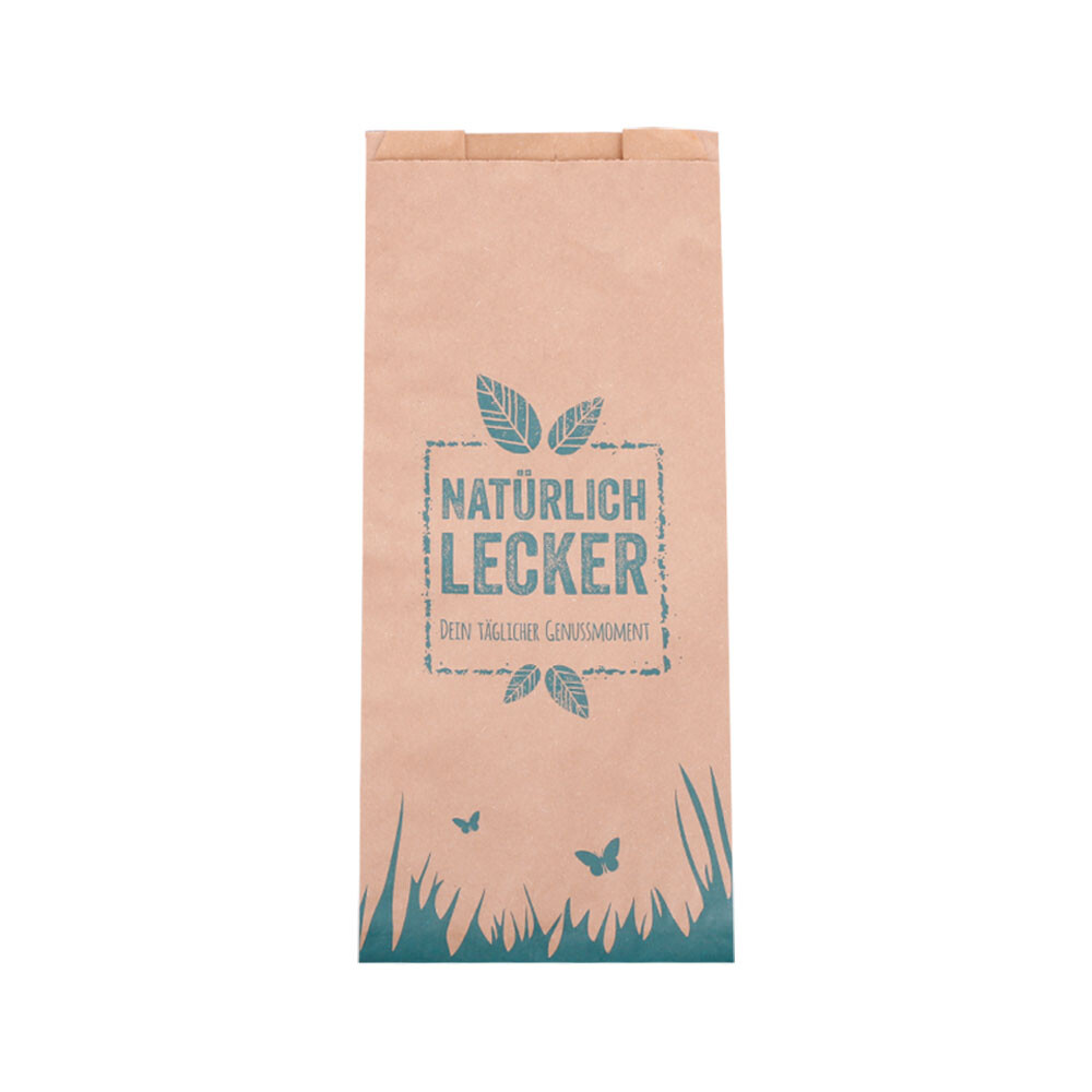 Faltenbeutel braun Natürlich lecker 20 7 x 35 cm Faltenbeutel braun Natürlich lecker 20 7 x 35 cm