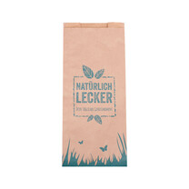 Faltenbeutel braun Natürlich lecker 20 7 x 35 cm Faltenbeutel braun Natürlich lecker 20 7 x 35 cm