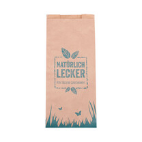 Faltenbeutel braun Natürlich lecker 20 7 x 42 cm Faltenbeutel braun Natürlich lecker 20 7 x 42 cm