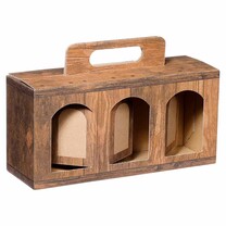 Feinkost-Tragekarton Gourmet Vintage 3er groß