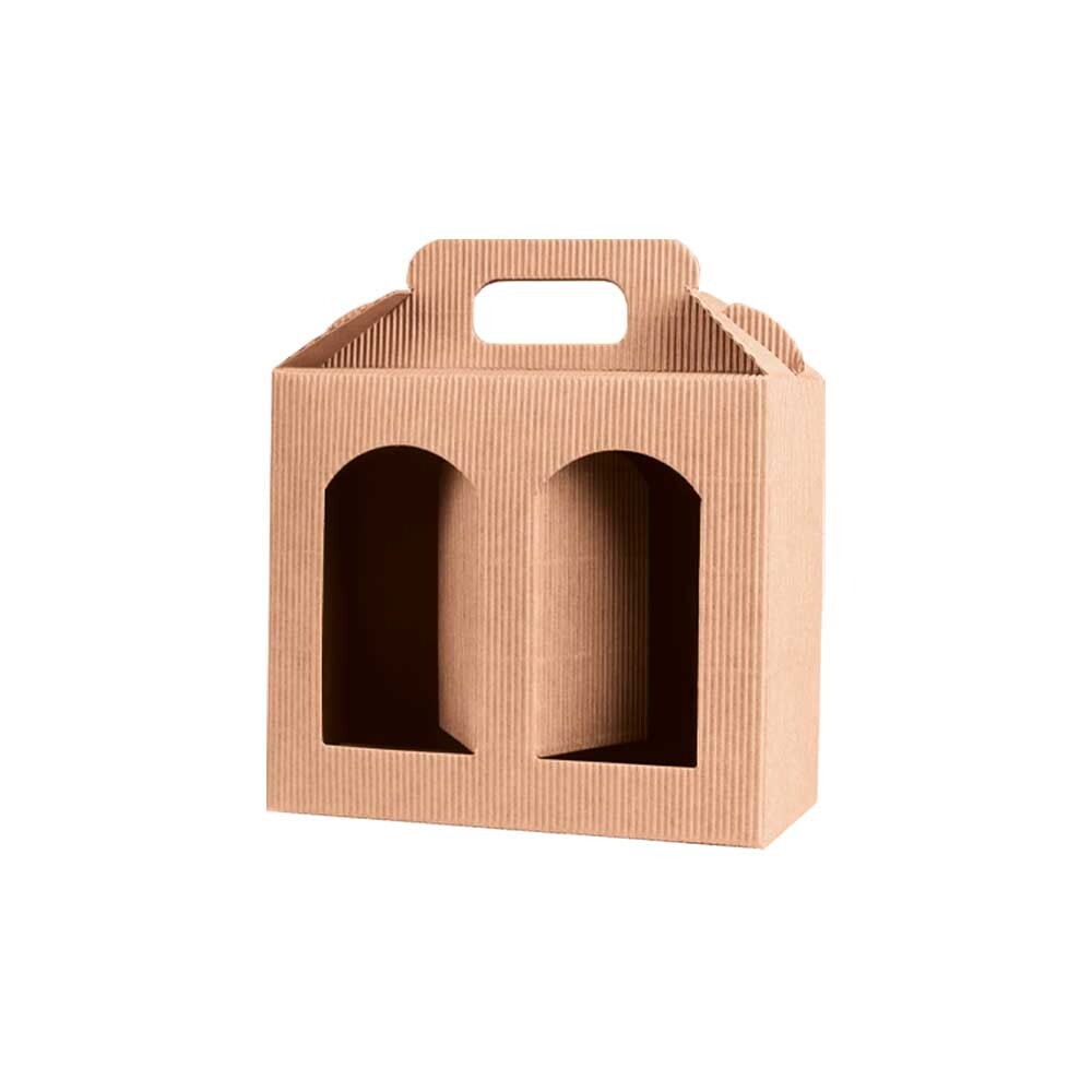 Feinkost-Tragekartons zwei hohe Gläser natur