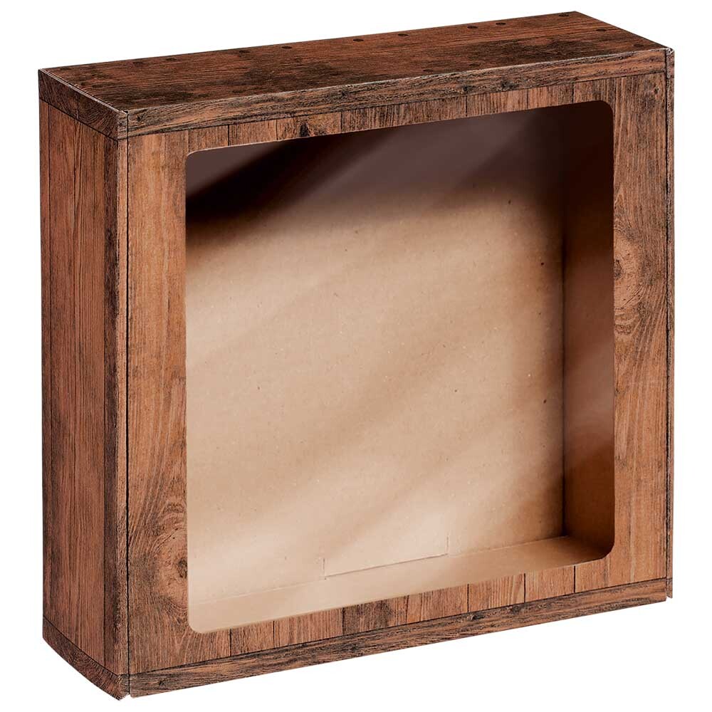 Feinkostkarton und Geschenkkarton Vintage groß mit Fenster Feinkostkarton und Geschenkkarton Vintage groß mit Fenster