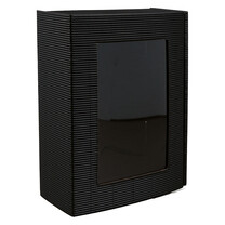 Feinkostkarton und Präsentkarton Sofia Window offene Welle schwarz M Feinkostkarton und Präsentkarton Sofia Window offene Welle schwarz M