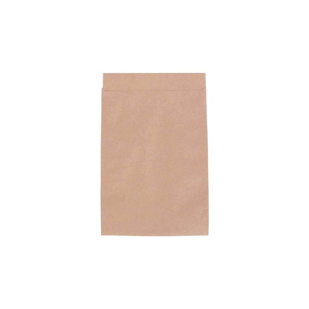 Flachbeutel braun aus Kraftpapier 105 x 150  20 mm