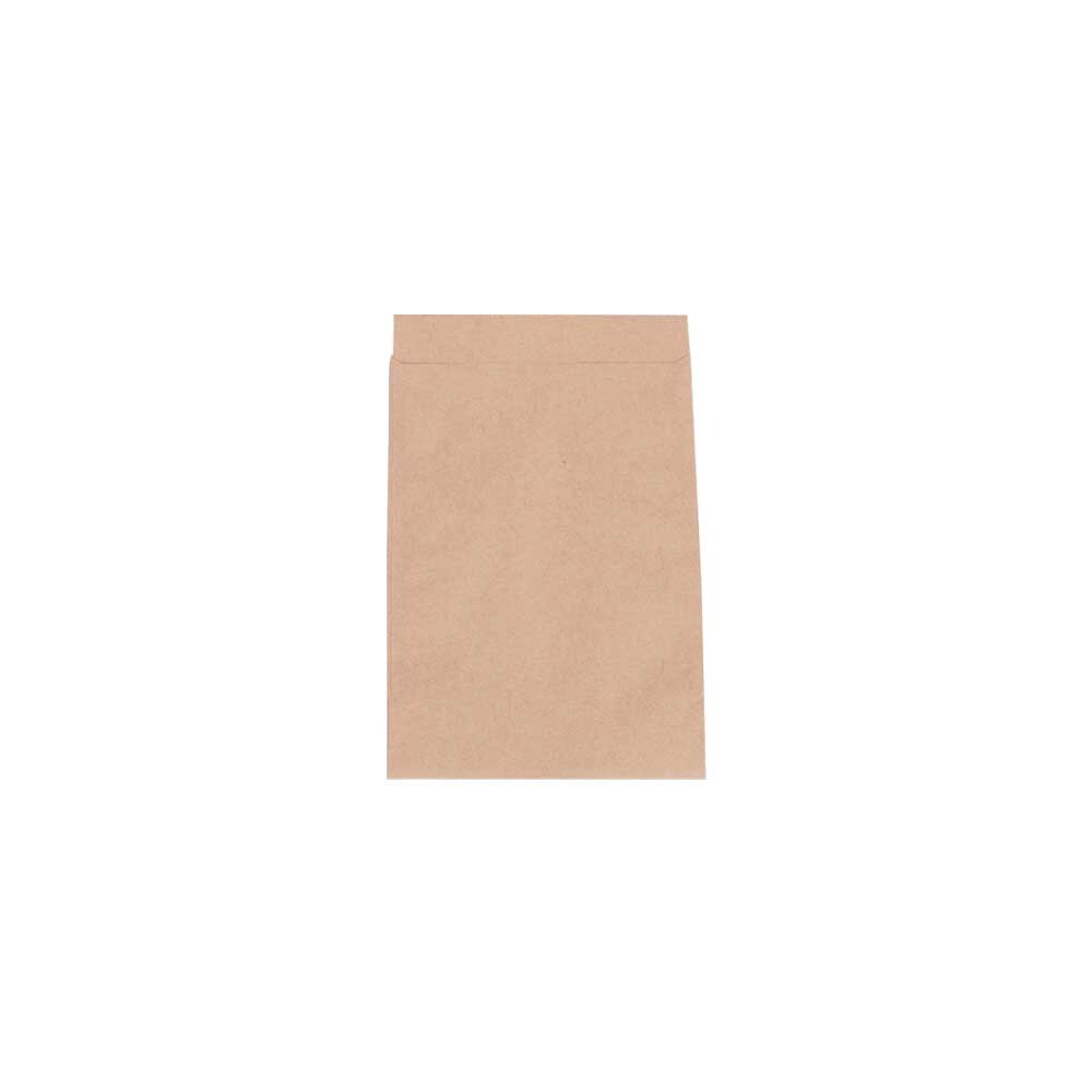 Flachbeutel braun aus Kraftpapier 85 x 117  16 mm