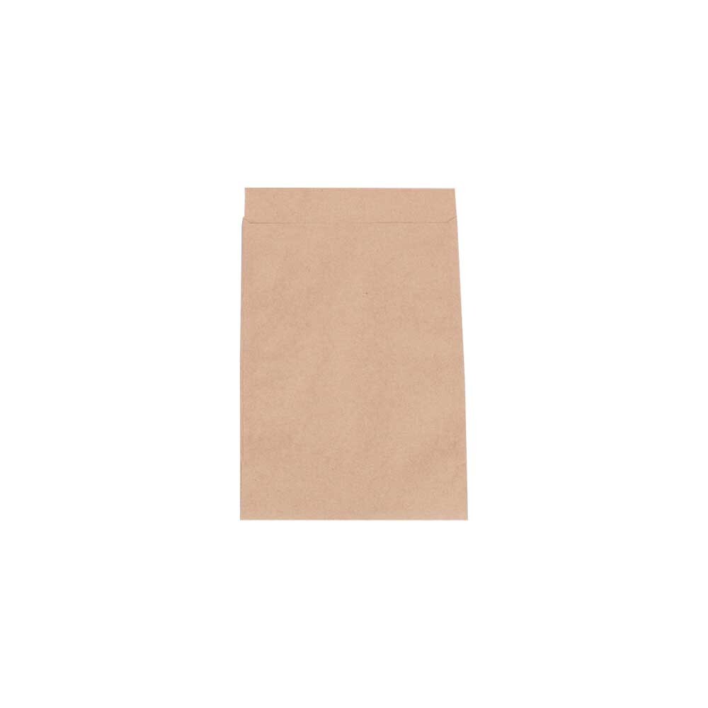 Flachbeutel braun aus Kraftpapier 95 x 132  16 mm