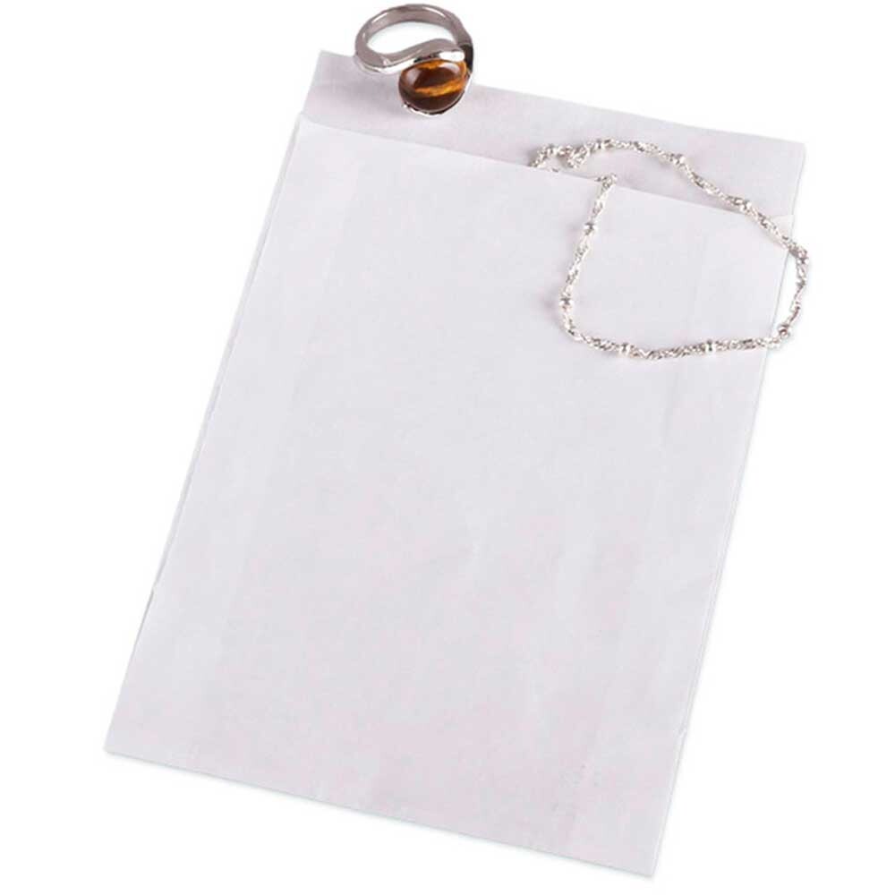 Flachbeutel weiß aus Kraftpapier 165 x 215  20 mm