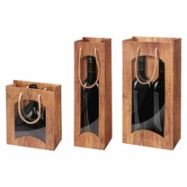 Flaschen-Tragetaschen aus Kraftpapier Timber