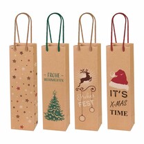 1er Flaschentragetaschen Set Natura Christmas braun 1er Flaschentragetaschen Set Natura Christmas braun