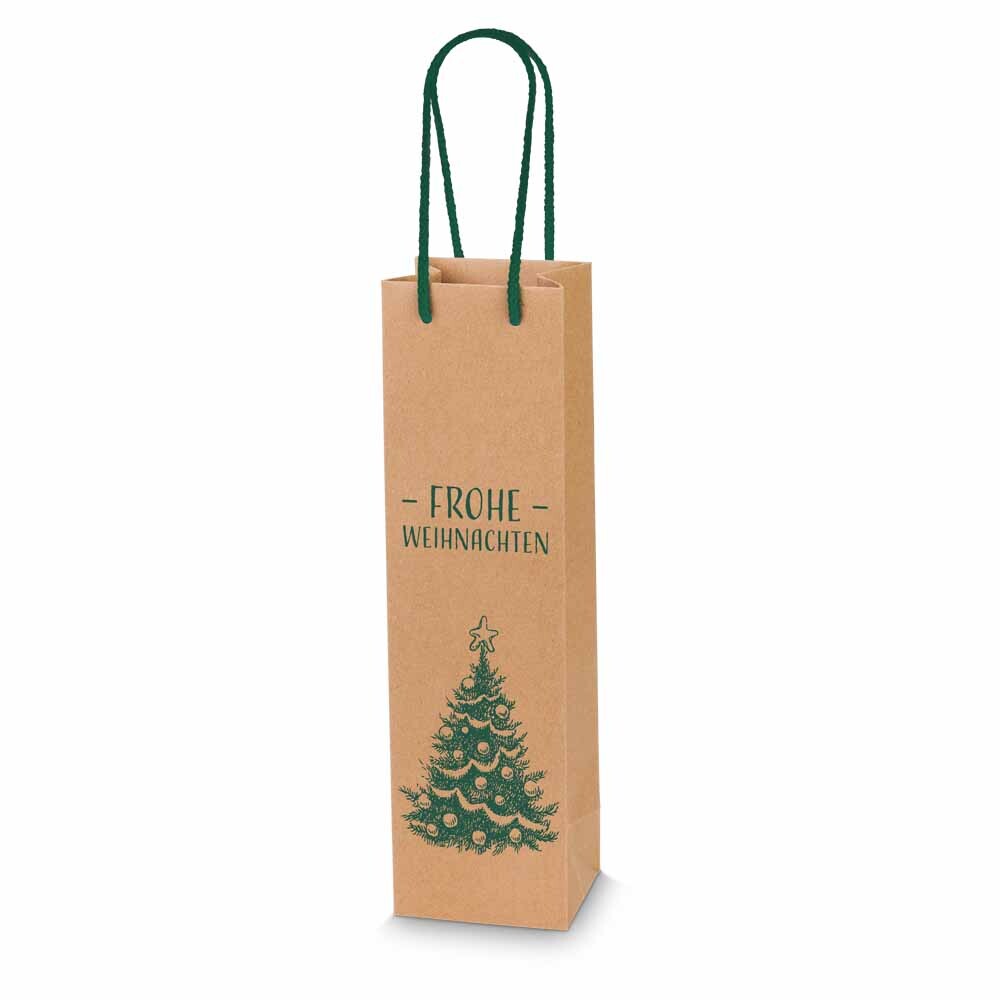 1er Flaschentragetaschen Set Natura Christmas braun 1er Flaschentragetaschen Set Natura Christmas braun
