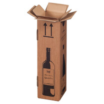 Flaschen-Versandsystem stehend mit Automatikgefache 1 Flasche Flaschen-Versandsystem stehend mit Automatikgefache 1 Flasche