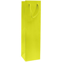 1er Flaschentragetasche und Weintasche Kraftpapier matt limette 1er Flaschentragetasche und Weintasche Kraftpapier matt limette