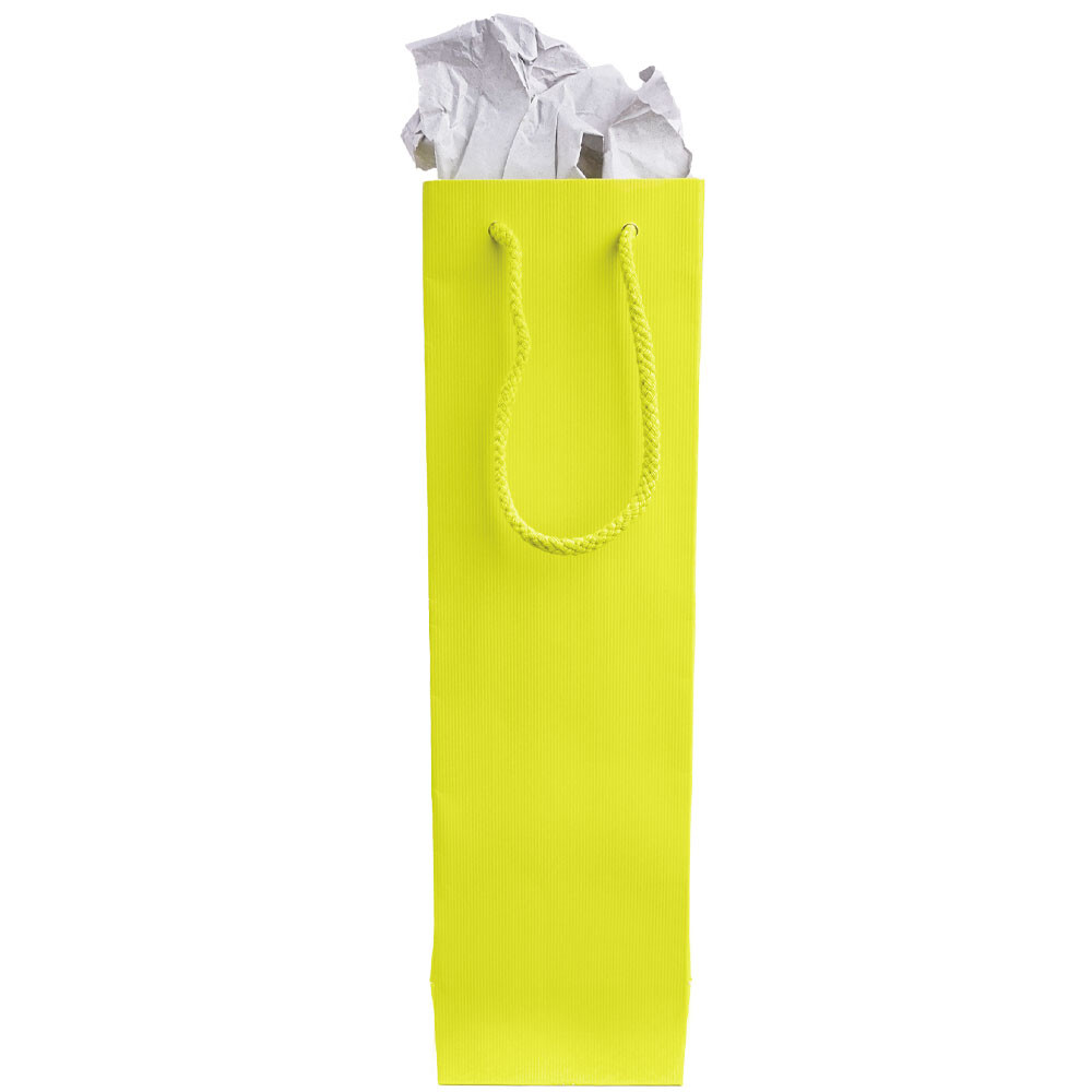 1er Flaschentragetasche und Weintasche Kraftpapier matt limette 1er Flaschentragetasche und Weintasche Kraftpapier matt limette