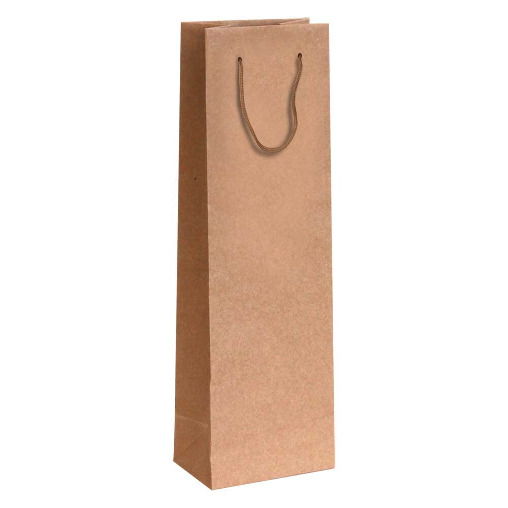 Flaschentragetaschen aus Kraftpapier ohne Fenster 1er natur Flaschentragetaschen aus Kraftpapier ohne Fenster 1er natur