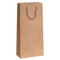 Flaschentragetaschen aus Kraftpapier ohne Fenster 2er natur Flaschentragetaschen aus Kraftpapier ohne Fenster 2er natur