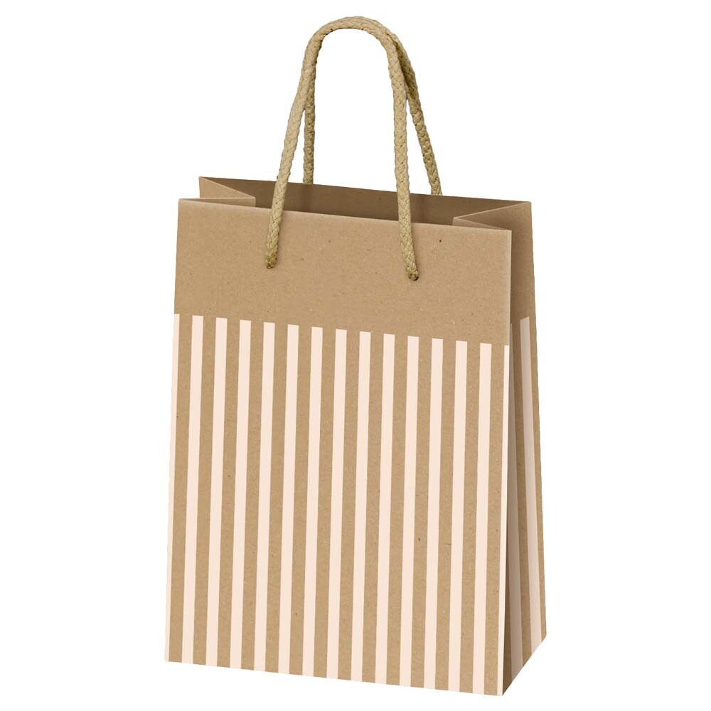 BB Geschenktasche mit Streifen natur cream BB Geschenktasche mit Streifen natur cream