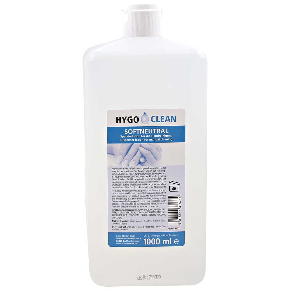 Flüssigseife Soft Neutral 1 Liter Euroflasche