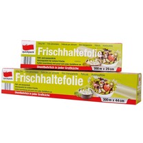 Frischhaltefolie - Polyethylen im Spender mit Abreiss-Schiene Frischhaltefolie - Polyethylen im Spender mit Abreiss-Schiene