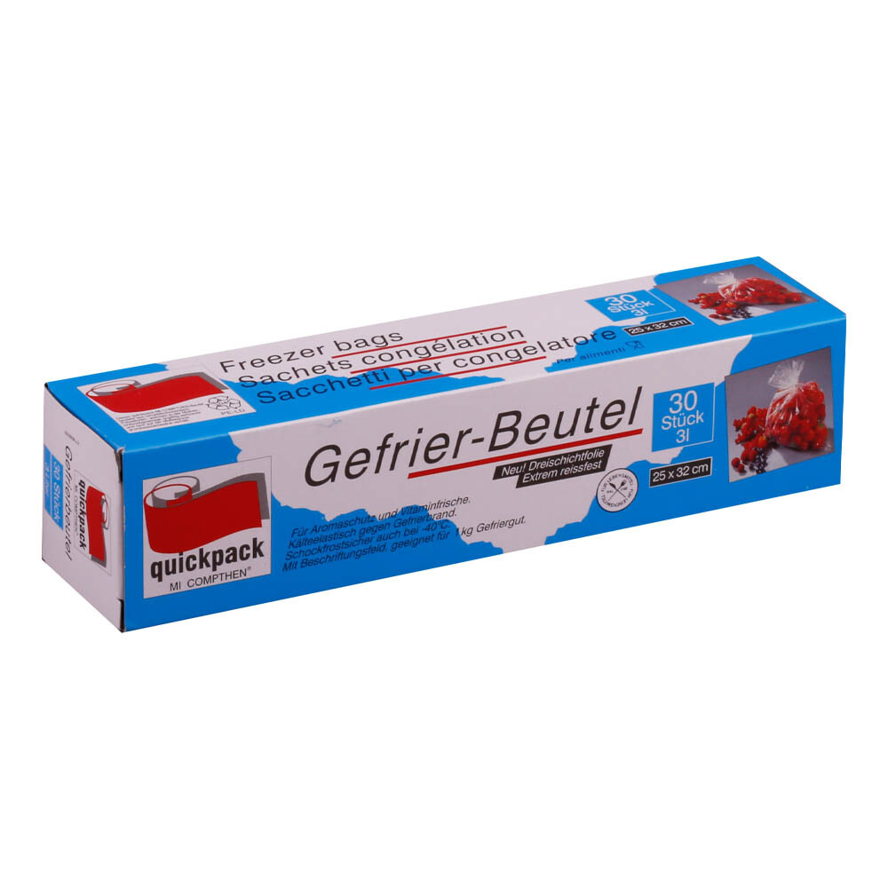 Gefrierbeutel mit Beschriftungsfeld 3 Liter