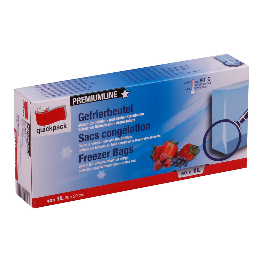 Gefrierbeutel mit Standboden transparent 1 Liter Gefrierbeutel mit Standboden transparent 1 Liter