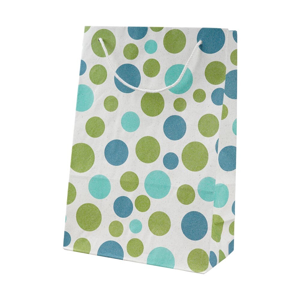 Geschenk-Tragetasche Graspapier Bubbles groß