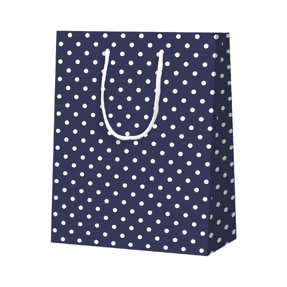 Boxbeutel Tragetasche Punkte matt dunkelblau Boxbeutel Tragetasche Punkte matt dunkelblau