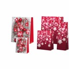 Geschenk-Tragetaschen rot glänzend Weihnachten