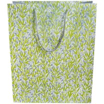 Geschenk-Tragetaschen grün mit Blumenmotiv 26 + 13 x 32 cm Geschenk-Tragetaschen grün mit Blumenmotiv 26 + 13 x 32 cm