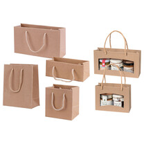 Geschenk-Tragetaschen natur offene Welle Geschenk-Tragetaschen natur offene Welle