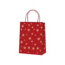Geschenk-Tragetaschen rot Schneeflocken kleinste Präsente