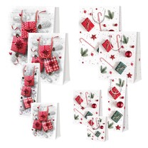 Geschenk-Tragetaschen weiß matt Weihnachten Geschenk-Tragetaschen weiß matt Weihnachten