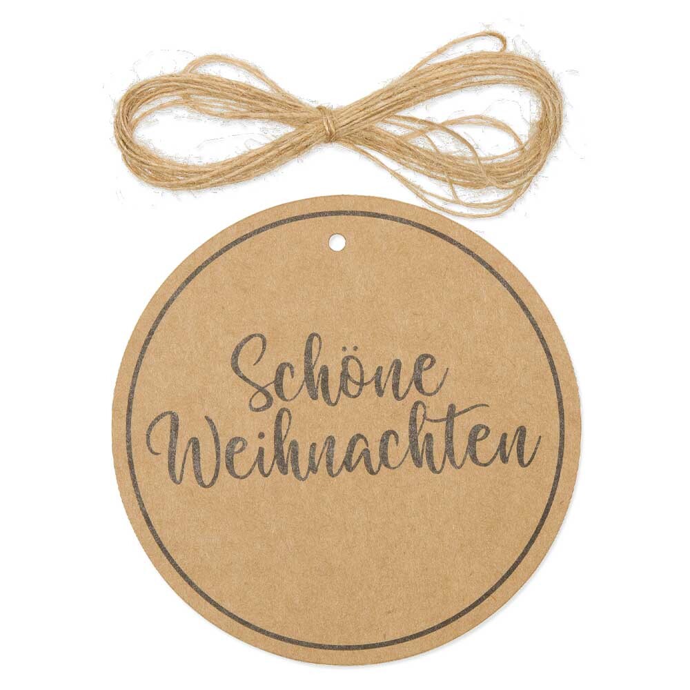 Geschenkanhänger Schöne Weihnachten natur Geschenkanhänger Schöne Weihnachten natur
