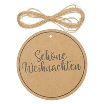 Geschenkanhänger Schöne Weihnachten natur Geschenkanhänger Schöne Weihnachten natur