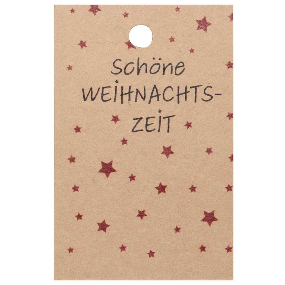 Geschenkanhänger Schöne Weihnachtszeit natur Geschenkanhänger Schöne Weihnachtszeit natur