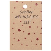 Geschenkanhänger Schöne Weihnachtszeit natur Geschenkanhänger Schöne Weihnachtszeit natur