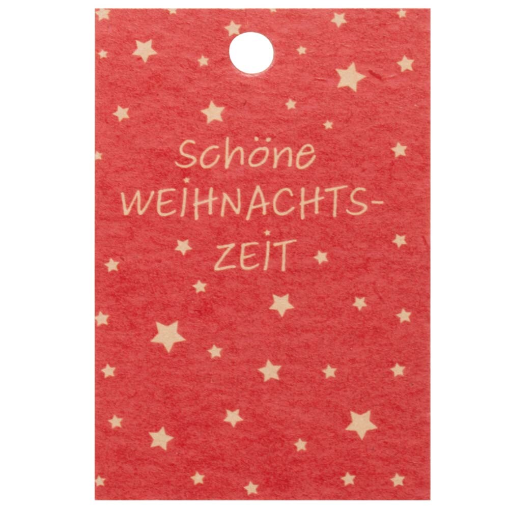 Geschenkanhänger Schöne Weihnachtszeit rot Geschenkanhänger Schöne Weihnachtszeit rot