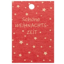 Geschenkanhänger Schöne Weihnachtszeit rot Geschenkanhänger Schöne Weihnachtszeit rot