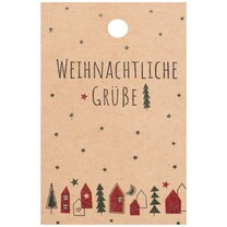 Geschenkanhänger Weihnachtliche Grüße natur Geschenkanhänger Weihnachtliche Grüße natur