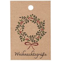 Geschenkanhänger Weihnachtsgrüße natur Geschenkanhänger Weihnachtsgrüße natur