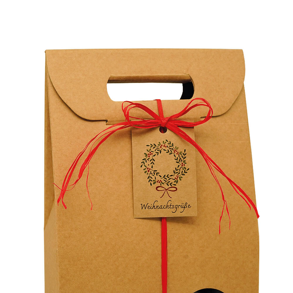 Geschenkanhänger Weihnachtsgrüße natur Geschenkanhänger Weihnachtsgrüße natur