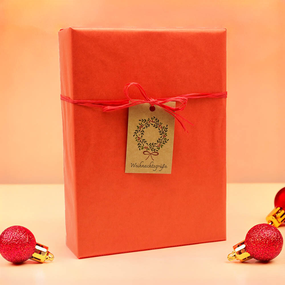 Geschenkanhänger Weihnachtsgrüße natur Geschenkanhänger Weihnachtsgrüße natur